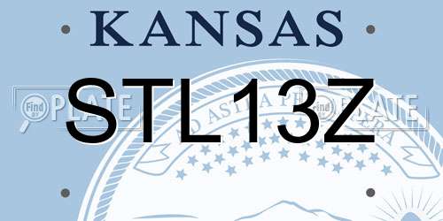STL13Z Kansas License Plate