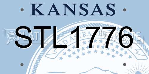 STL1776 Kansas License Plate