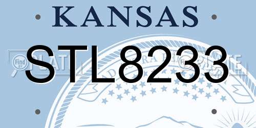 STL8233 Kansas License Plate
