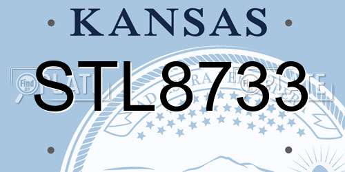 STL8733 Kansas License Plate
