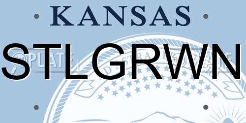 STLGRWN Kansas License Plate