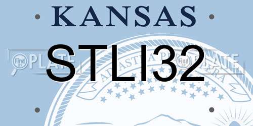 STLI32 Kansas License Plate