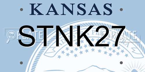 STNK27 Kansas License Plate