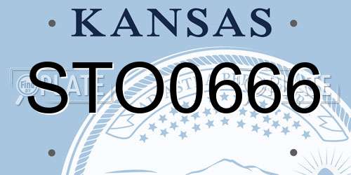 STO0666 Kansas License Plate