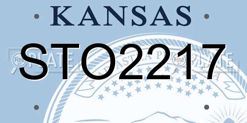 STO2217 Kansas License Plate