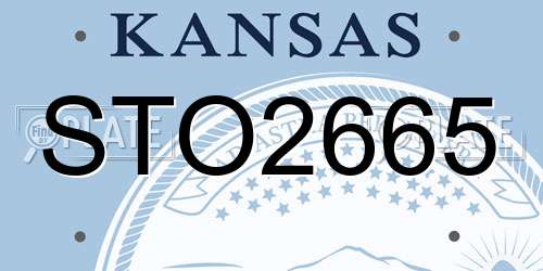 STO2665 Kansas License Plate