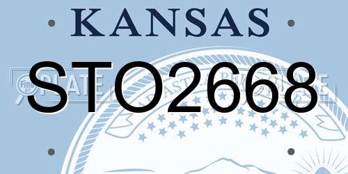 STO2668 Kansas License Plate