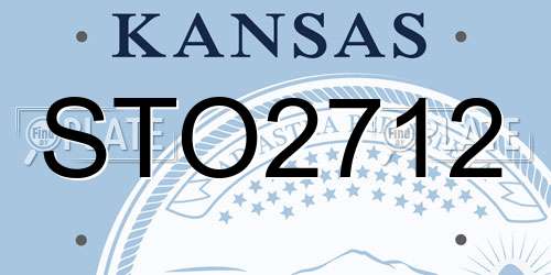 STO2712 Kansas License Plate