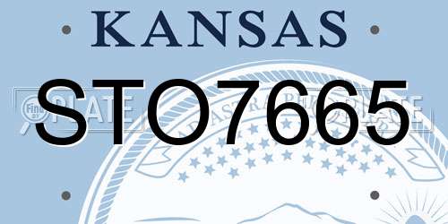 STO7665 Kansas License Plate