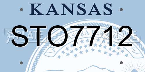 STO7712 Kansas License Plate