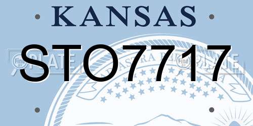 STO7717 Kansas License Plate