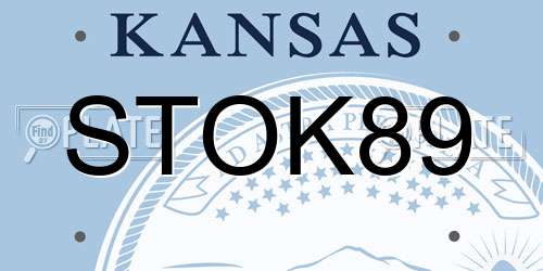 STOK89 Kansas License Plate