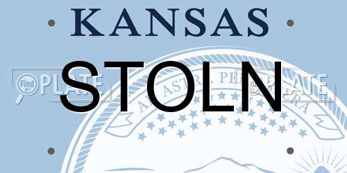 STOLN Kansas License Plate