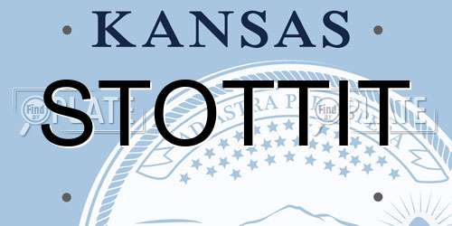 STOTTIT Kansas License Plate