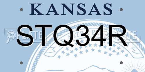 STQ34R Kansas License Plate