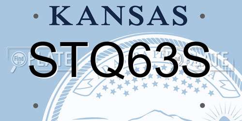 STQ63S Kansas License Plate
