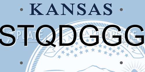 STQDGGG Kansas License Plate
