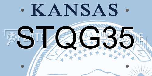 STQG35 Kansas License Plate