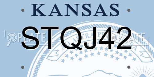 STQJ42 Kansas License Plate