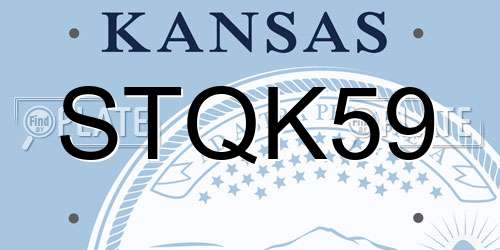 STQK59 Kansas License Plate