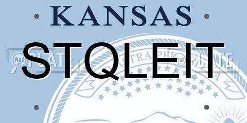 STQLEIT Kansas License Plate