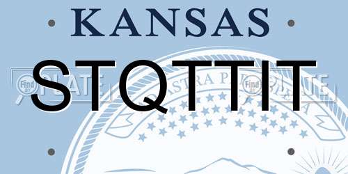 STQTTIT Kansas License Plate