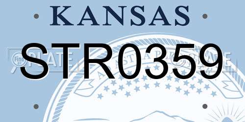 STR0359 Kansas License Plate