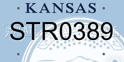 STR0389 Kansas License Plate