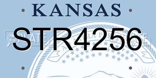 STR4256 Kansas License Plate