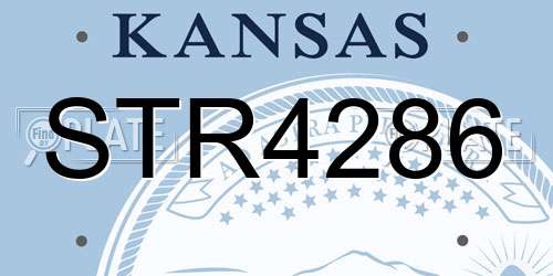 STR4286 Kansas License Plate