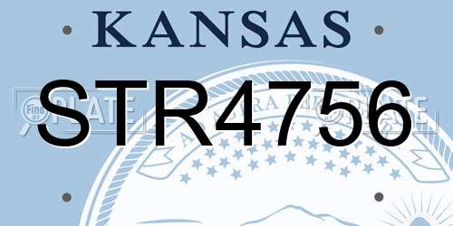 STR4756 Kansas License Plate