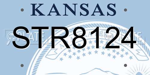 STR8124 Kansas License Plate