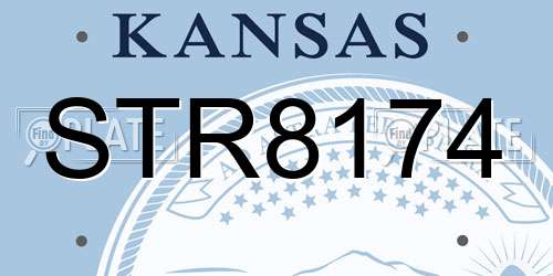 STR8174 Kansas License Plate