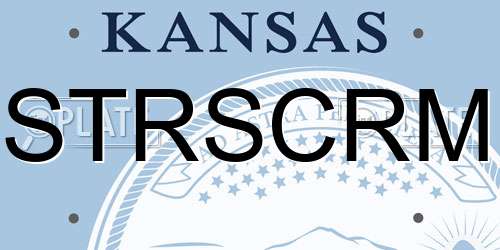 STRSCRM Kansas License Plate
