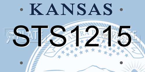 STS1215 Kansas License Plate