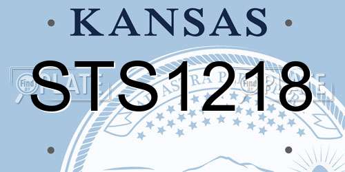STS1218 Kansas License Plate