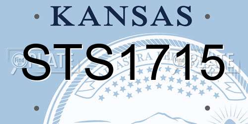STS1715 Kansas License Plate