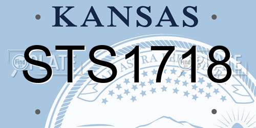 STS1718 Kansas License Plate