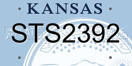 STS2392 Kansas License Plate