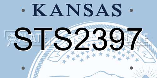 STS2397 Kansas License Plate