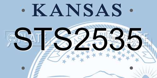 STS2535 Kansas License Plate