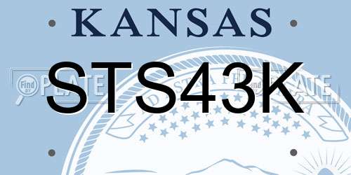 STS43K Kansas License Plate