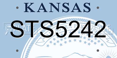 STS5242 Kansas License Plate