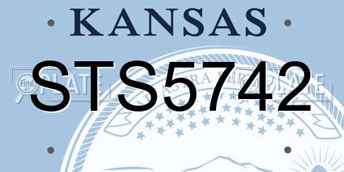 STS5742 Kansas License Plate