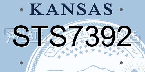STS7392 Kansas License Plate