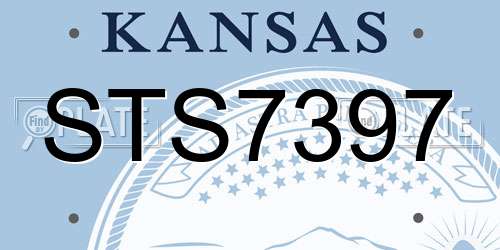 STS7397 Kansas License Plate