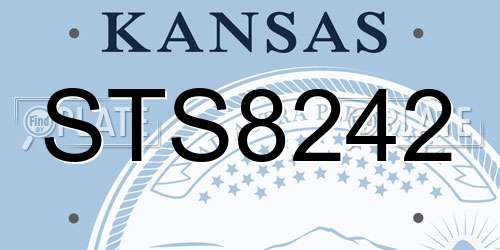 STS8242 Kansas License Plate