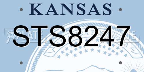 STS8247 Kansas License Plate