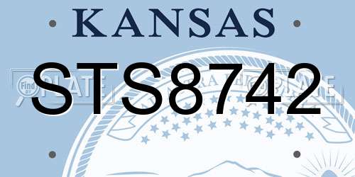 STS8742 Kansas License Plate