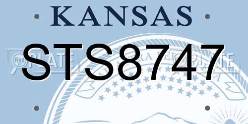 STS8747 Kansas License Plate